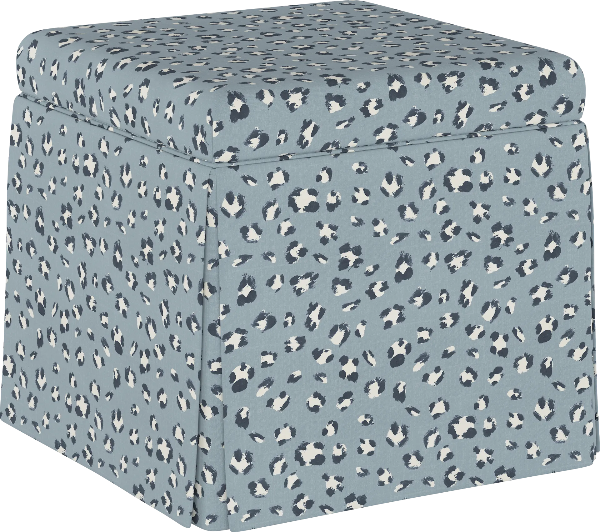 Charlick Blue Ottoman - Image 1