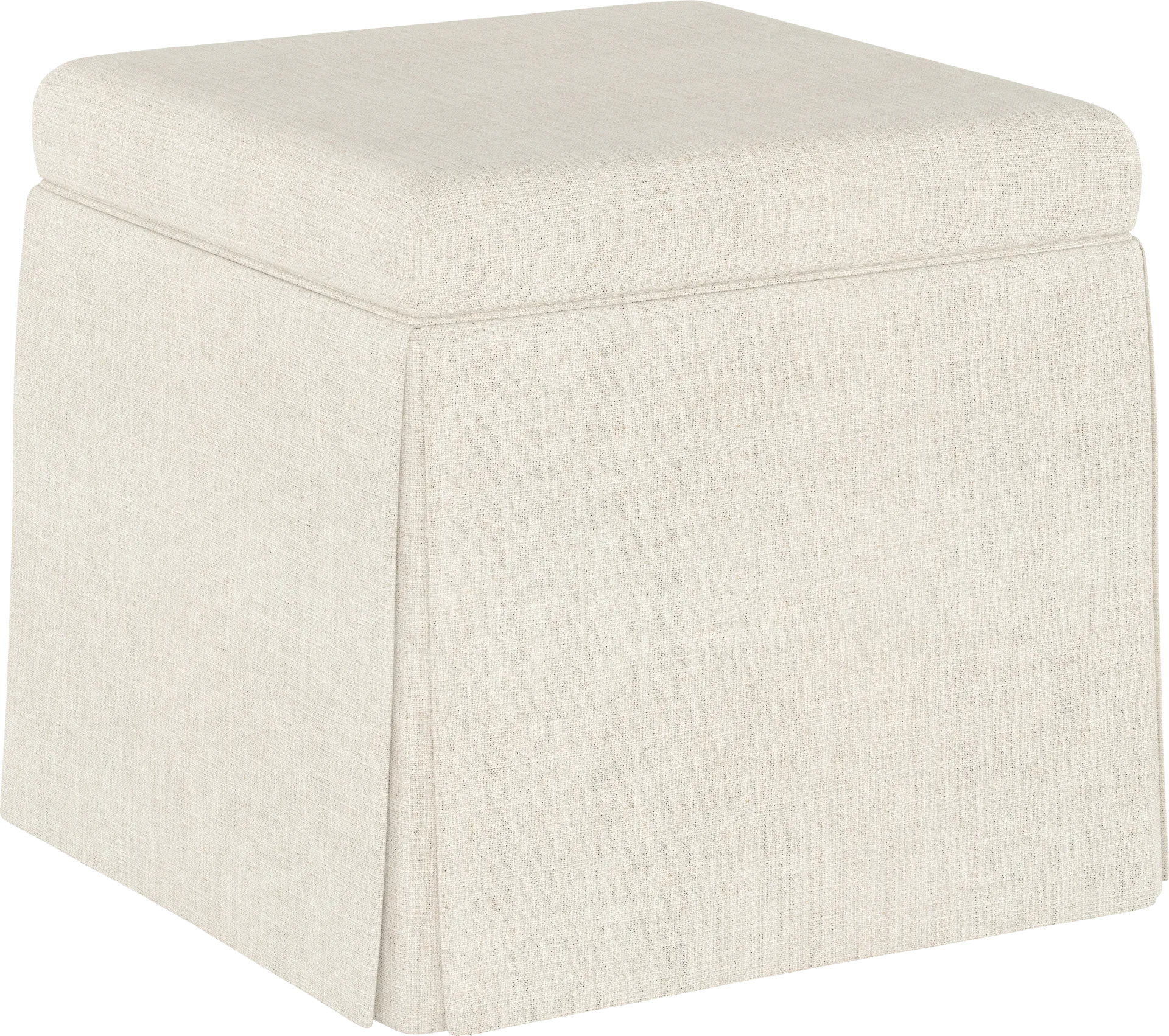 Charlick Cream Ottoman - Image 1