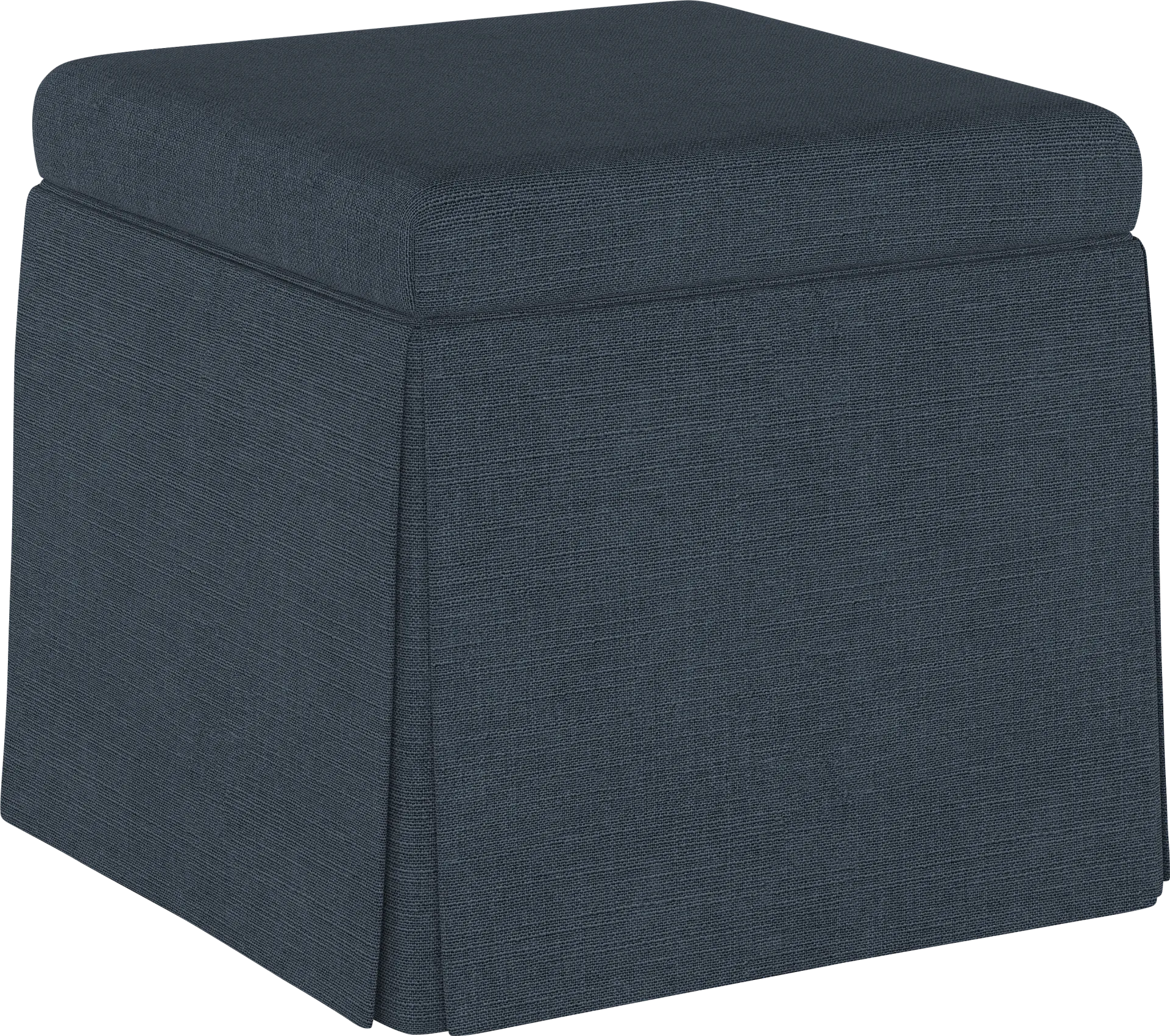 Charlick Blue Ottoman - Image 1