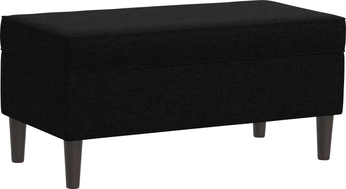 Charette Black Storage Bench