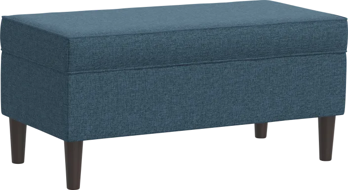 Charette Navy Blue Storage Bench