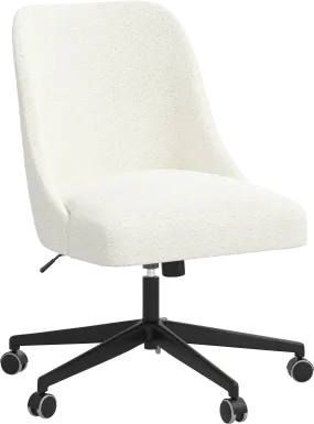 Elbe White Desk Chair