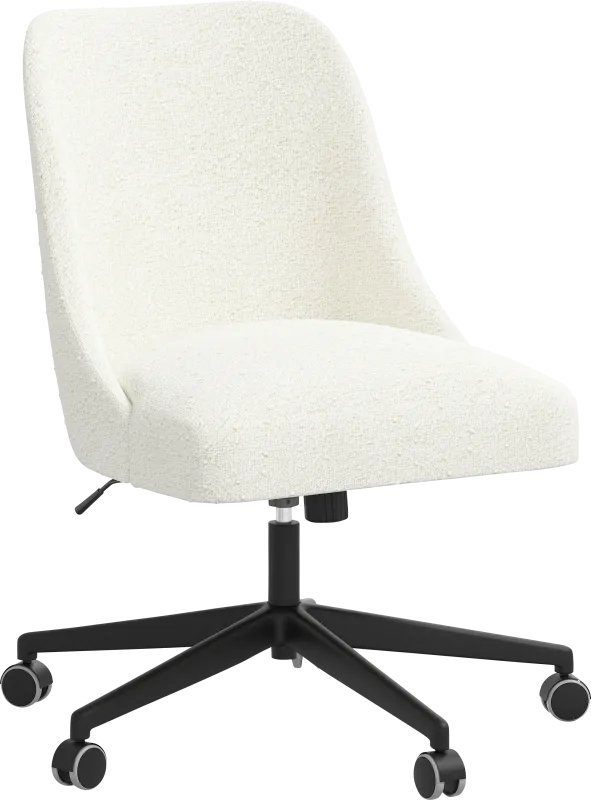 Elbe White Desk Chair
