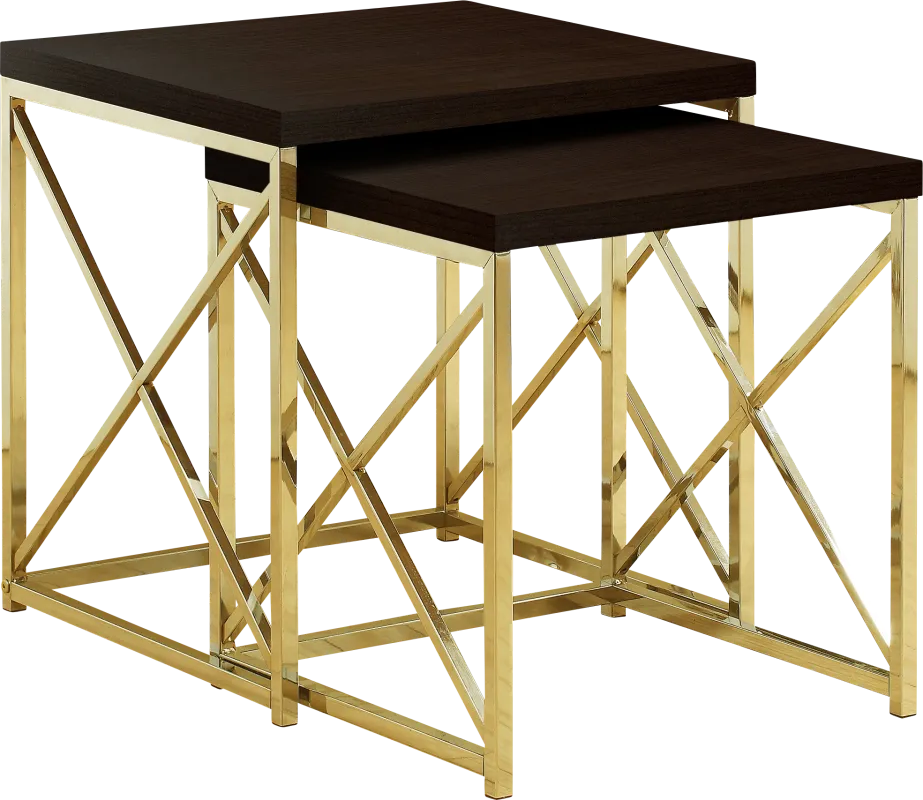 Brillock Gold Nesting Tables