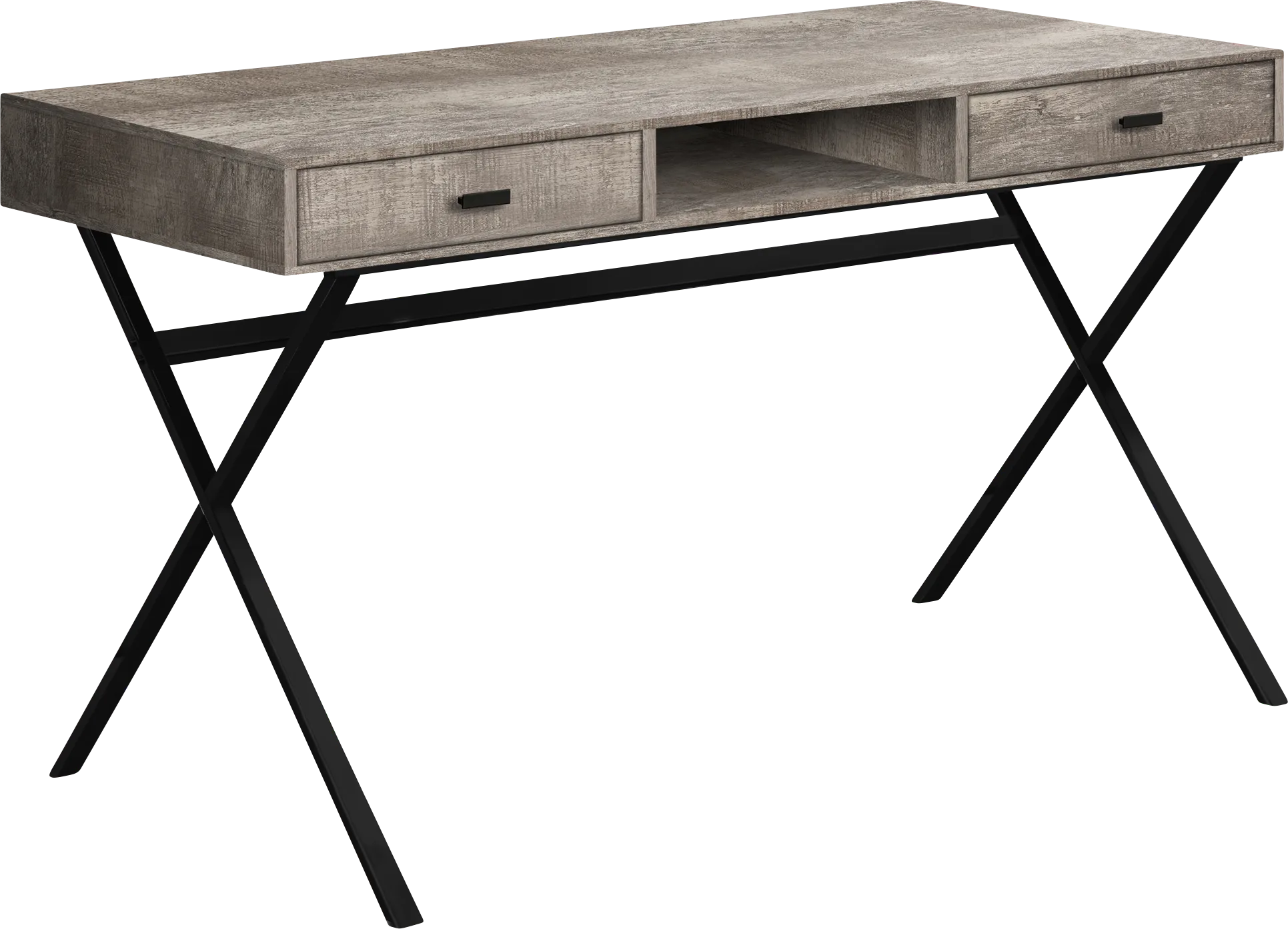 Beckhaven Taupe Desk - Thumbnail - Image 1