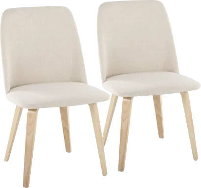 Verawood I Cream Dining Chair, Set of 2
