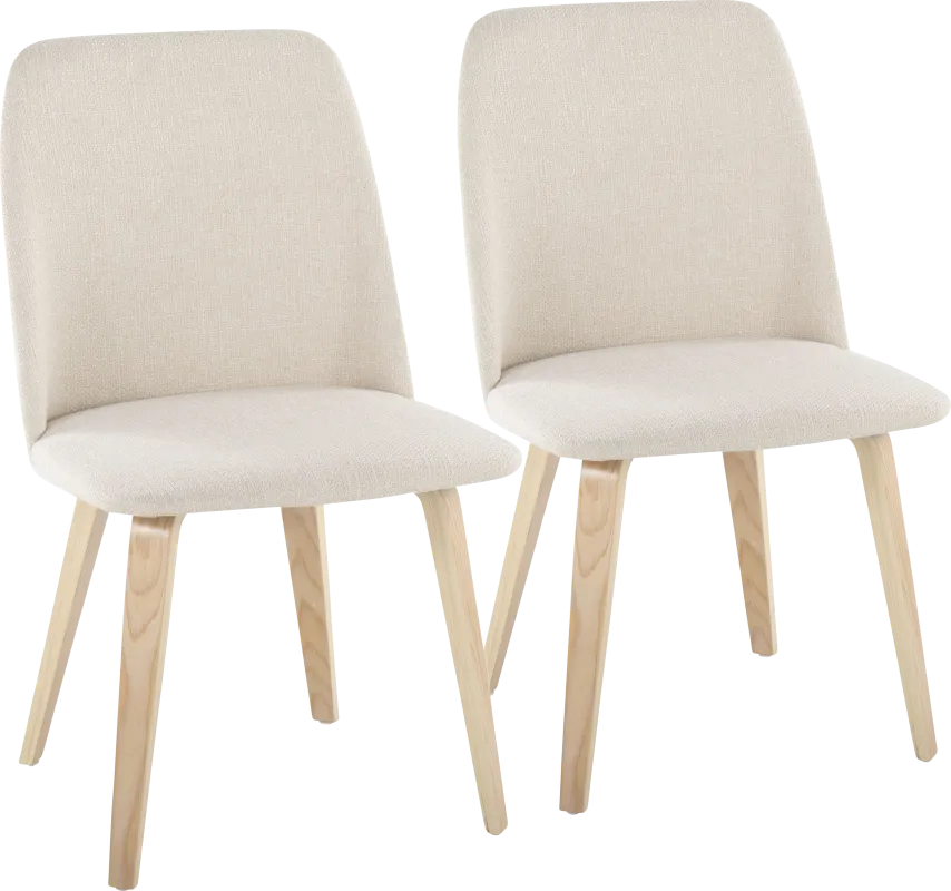 Verawood I Cream Dining Chair, Set of 2