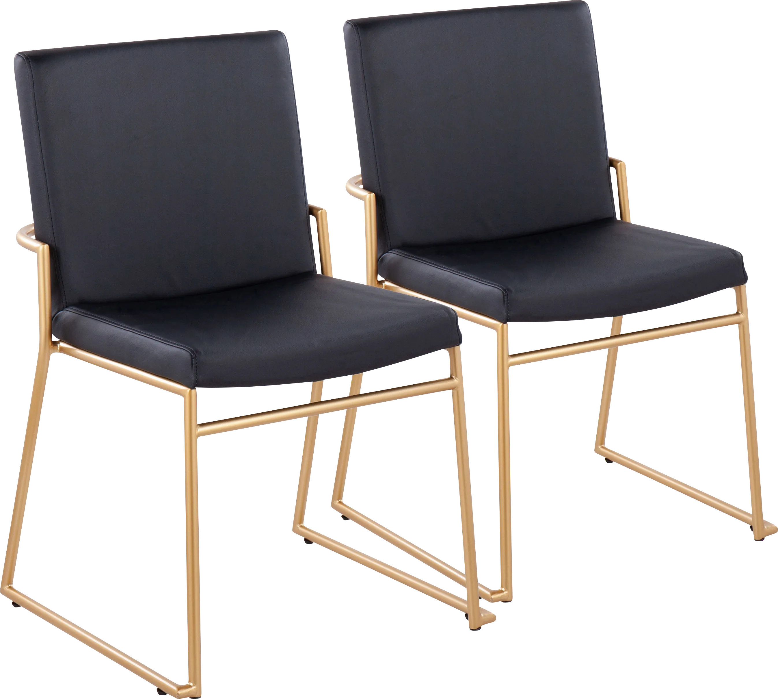 Powhatan I Black Dining Chair, Set of 2 - Thumbnail - Image 1
