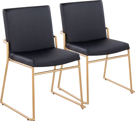 Powhatan I Black Dining Chair, Set of 2