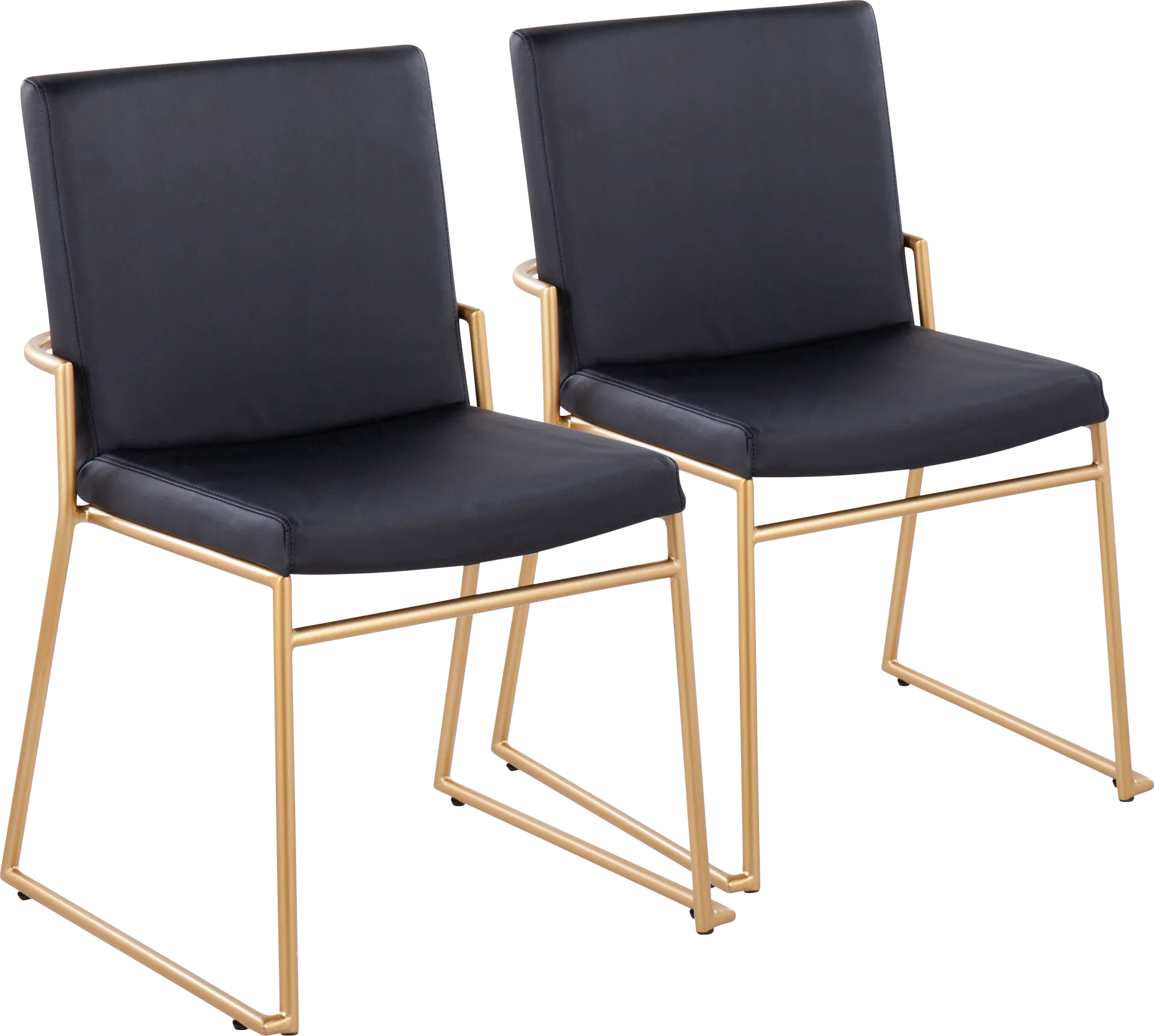Powhatan I Black Dining Chair, Set of 2 - Image 1