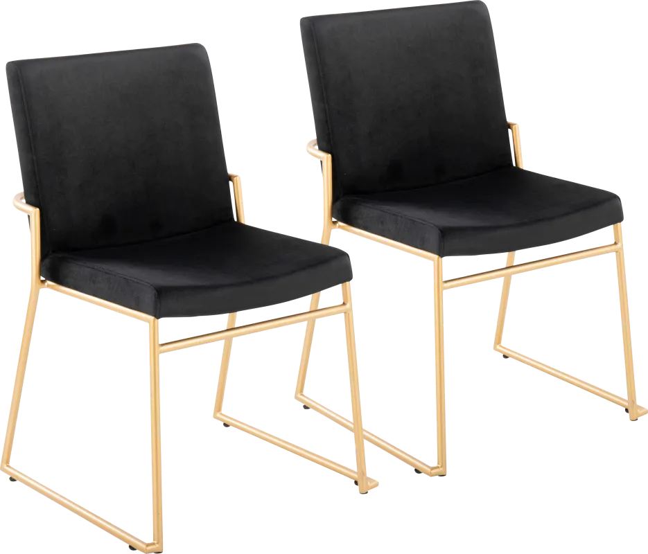 Powhatan II Black Dining Chair, Set of 2