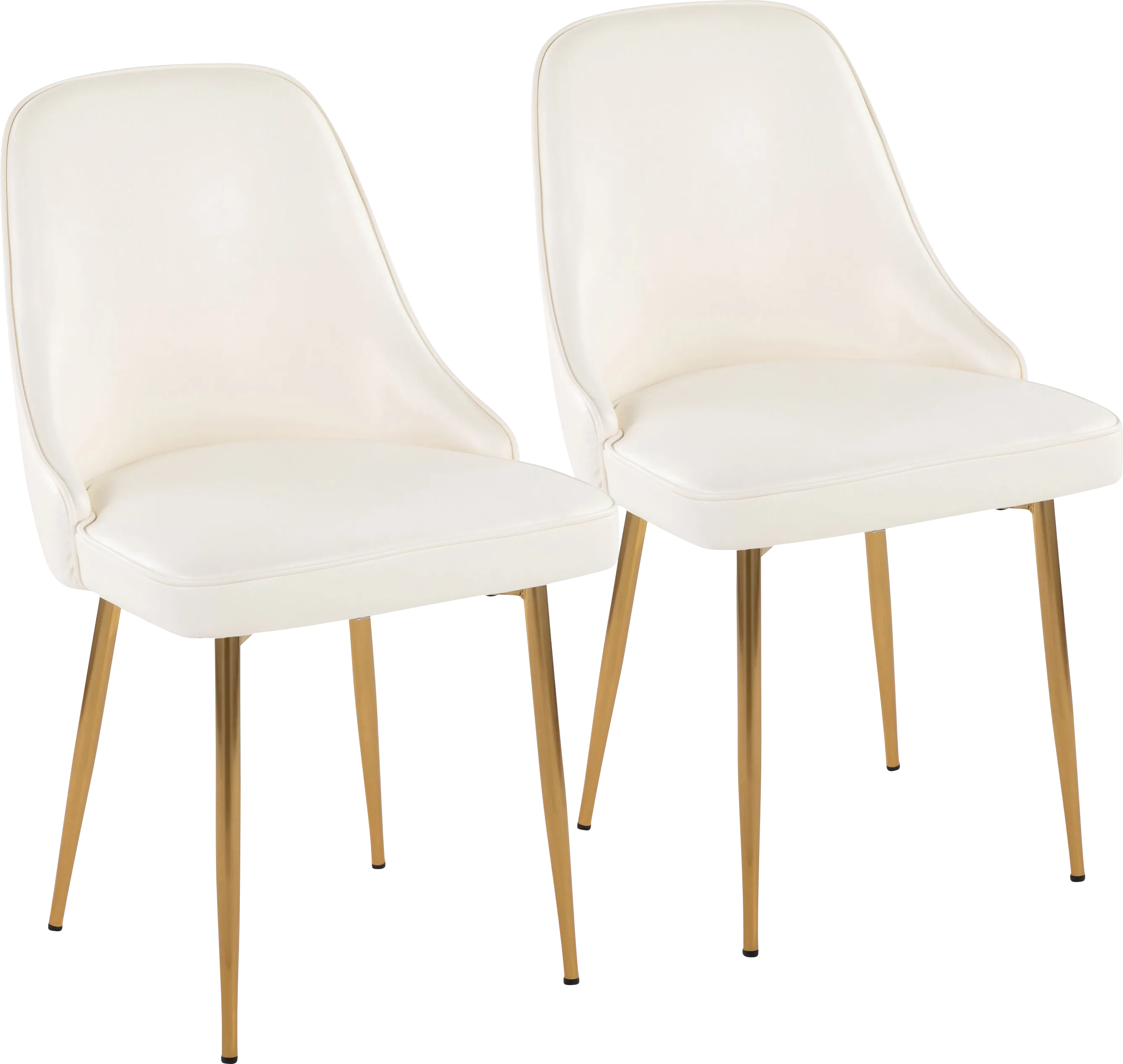 Clovis I White Dining Chair, Set of 2 - Thumbnail - Image 1