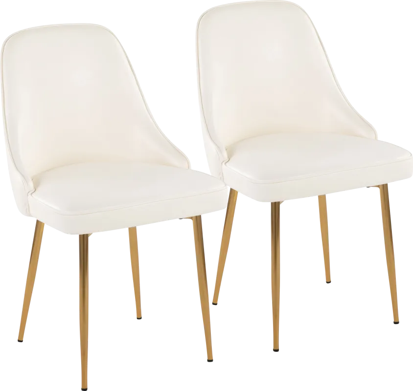 Clovis I White Dining Chair, Set of 2