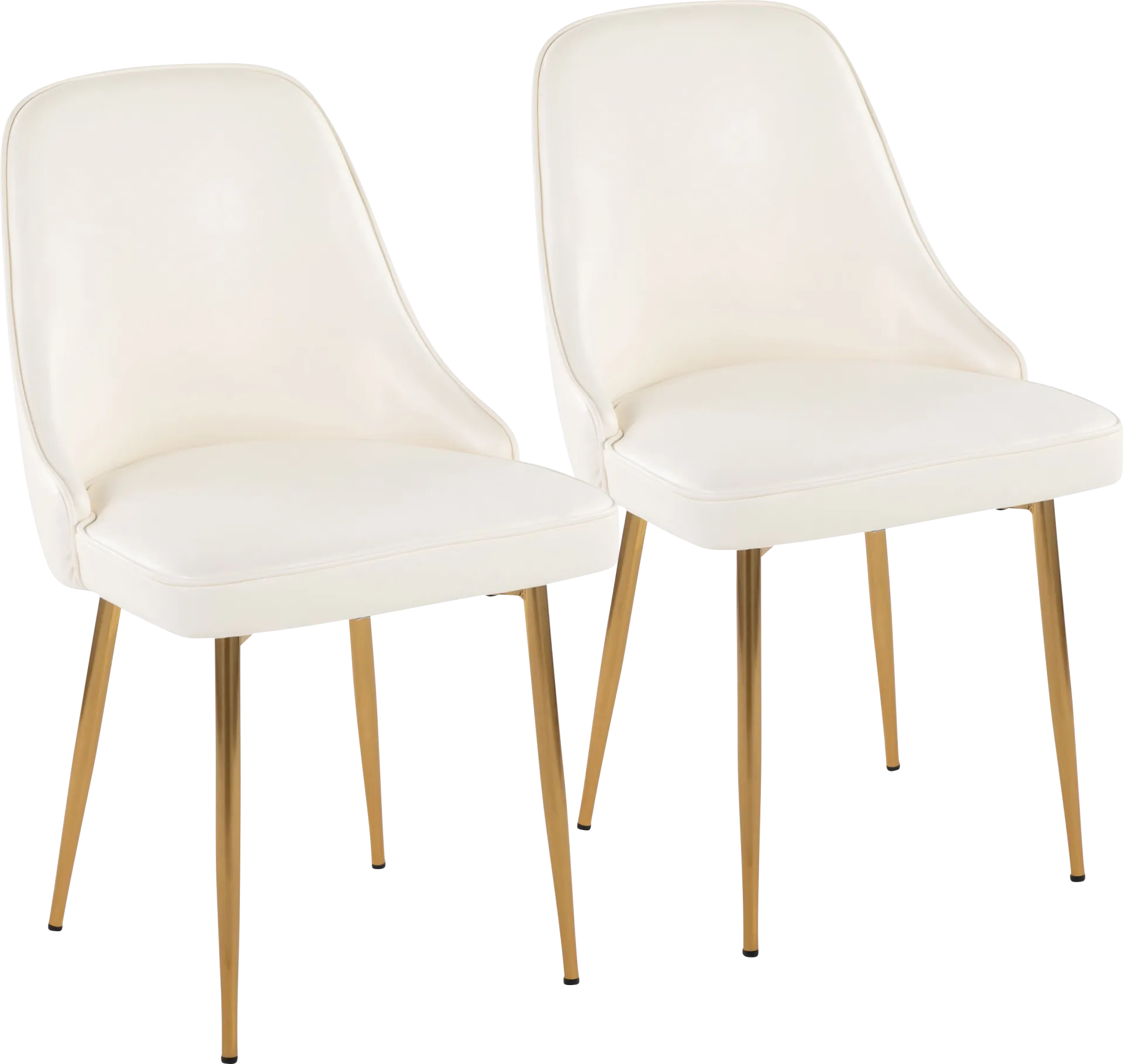Clovis I White Dining Chair, Set of 2 - Image 1