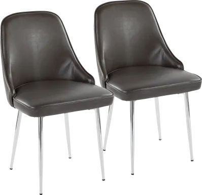 Clovis II Gray Dining Chair, Set of 2