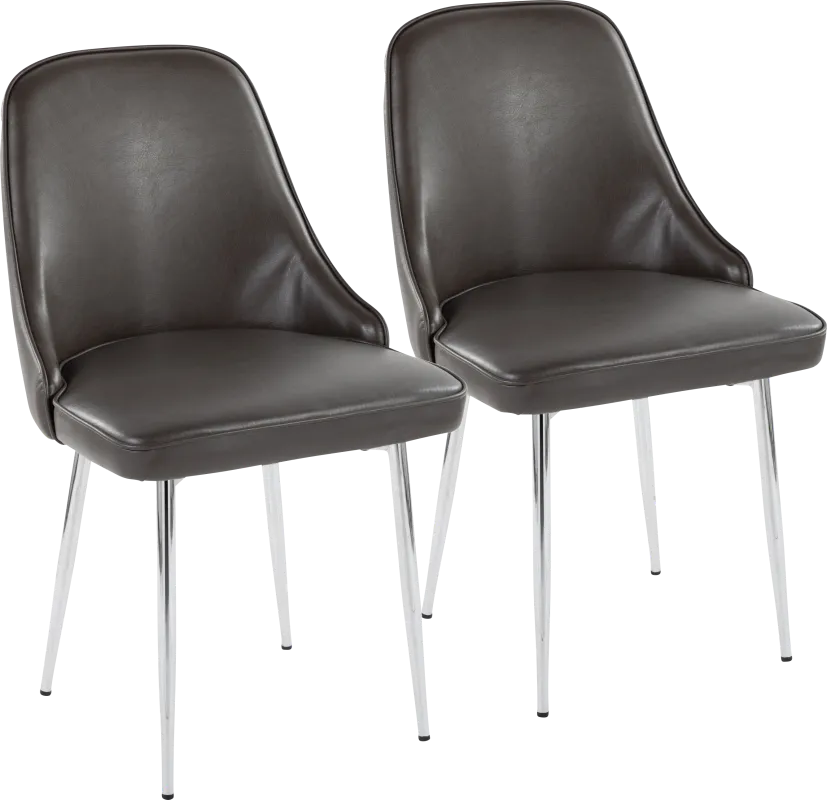 Clovis II Gray Dining Chair, Set of 2