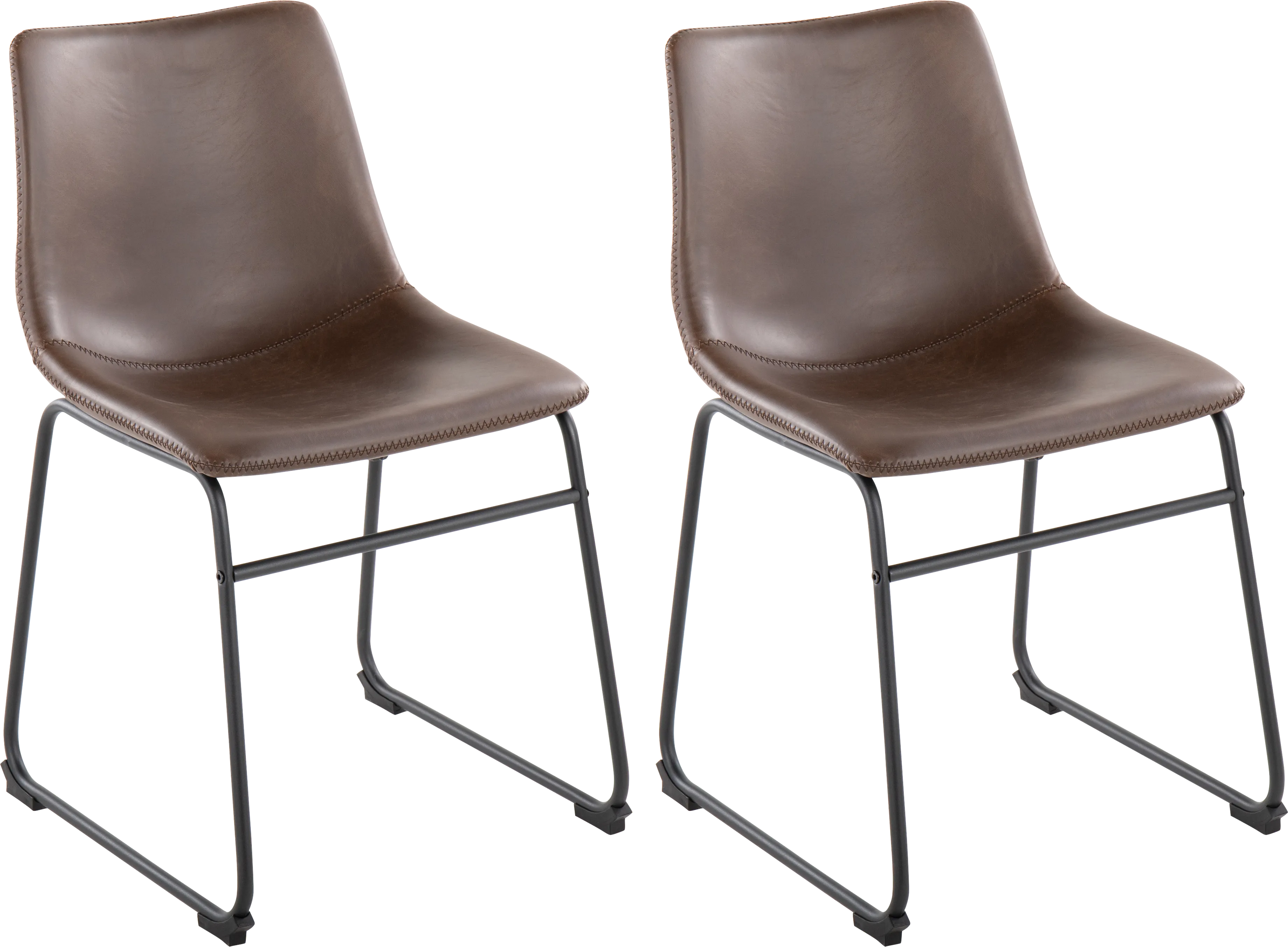 Nehru Espresso Dining Chair, Set of 2 - Thumbnail - Image 1