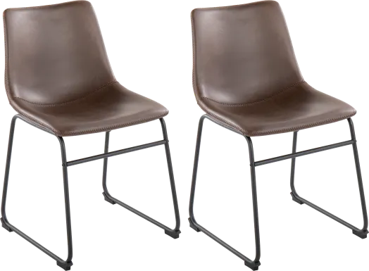 Nehru Espresso Dining Chair, Set of 2