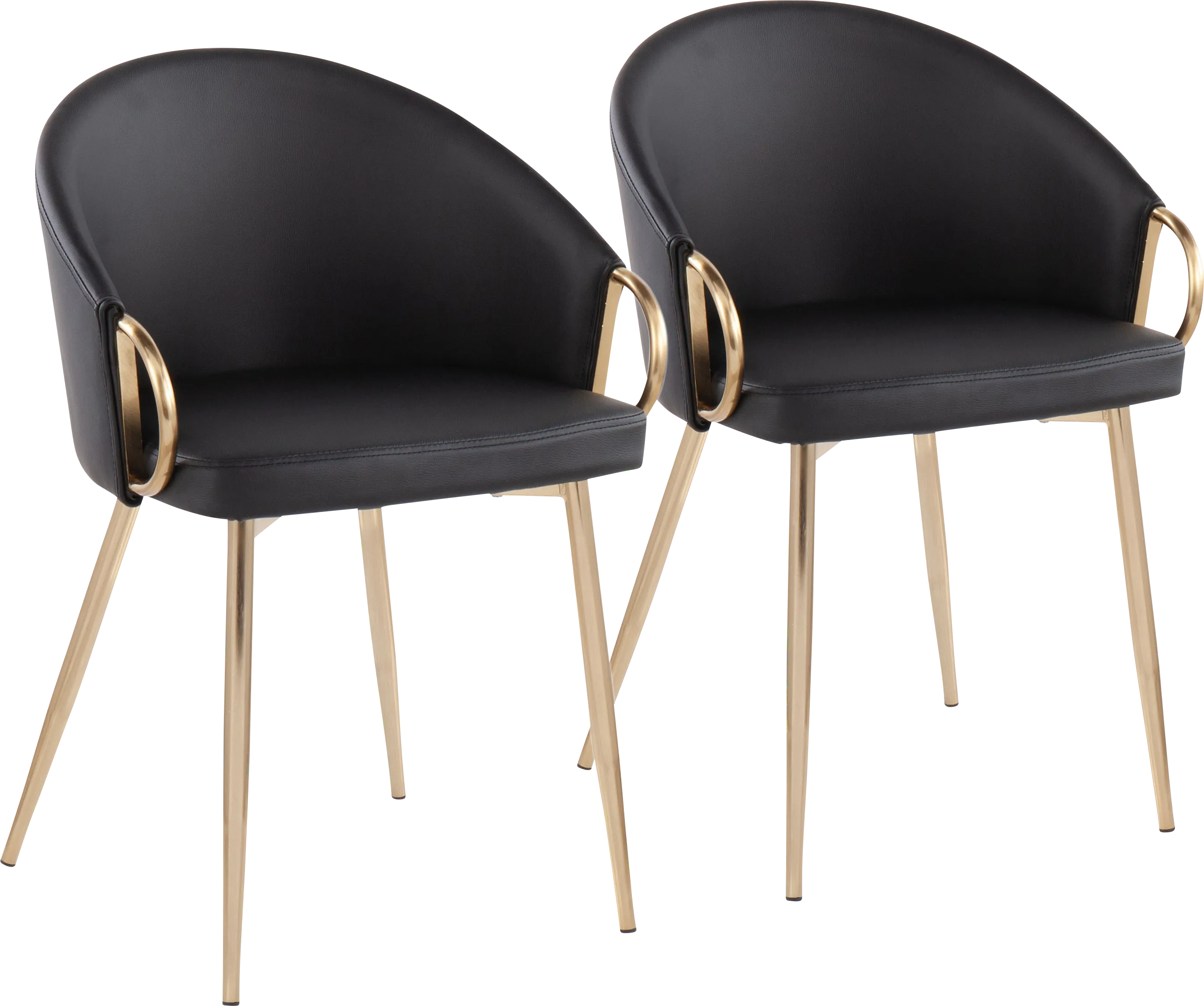 Stumberg I Black Dining Chair, Set of 2 - Thumbnail - Image 1