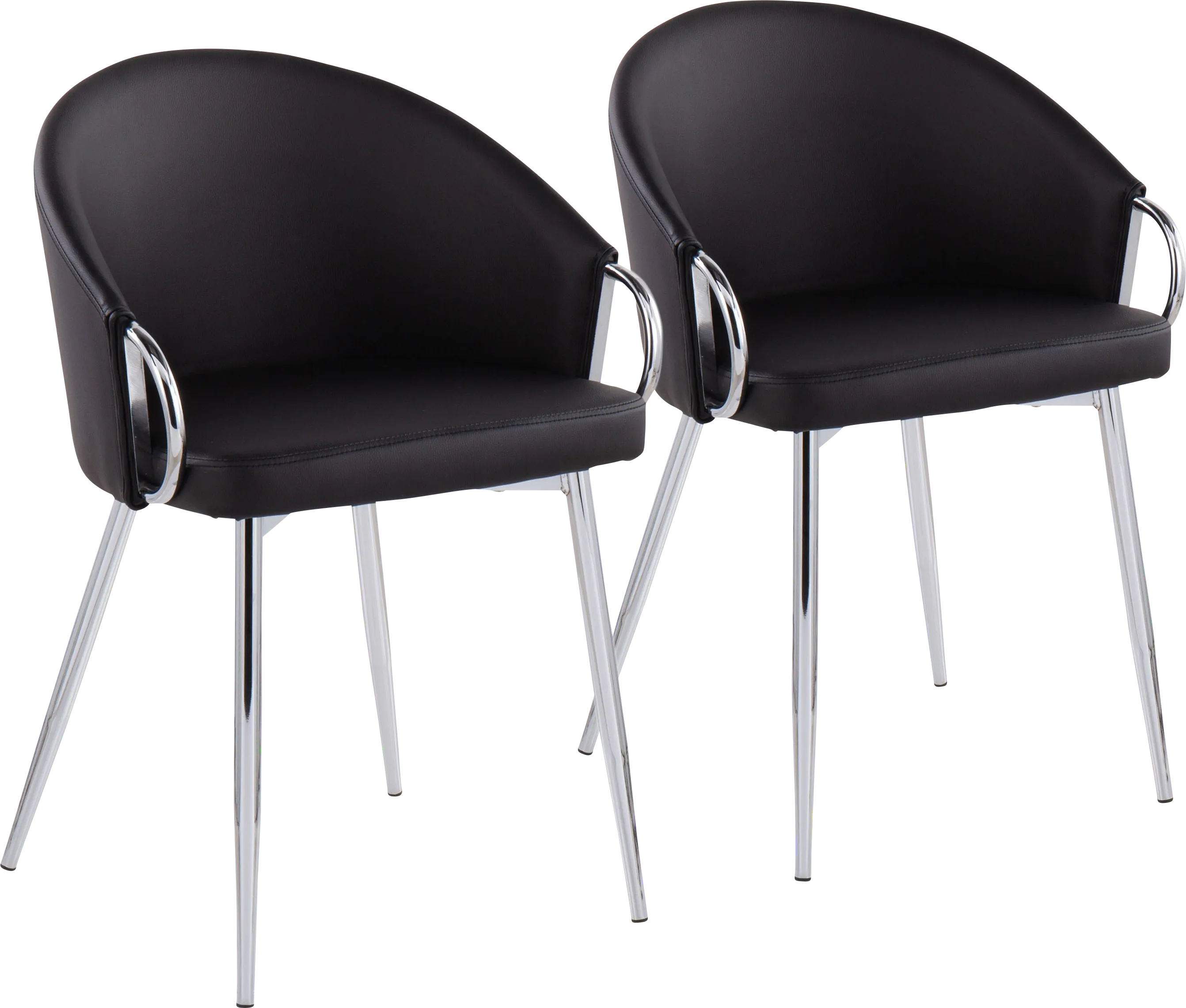 Stumberg II Black Dining Chair, Set of 2 - Thumbnail - Image 1