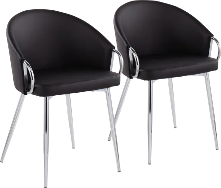 Stumberg II Black Dining Chair, Set of 2