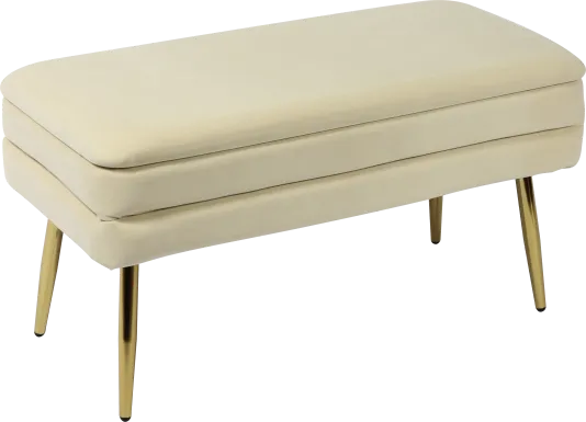 Eauclair Cream Storage Bench