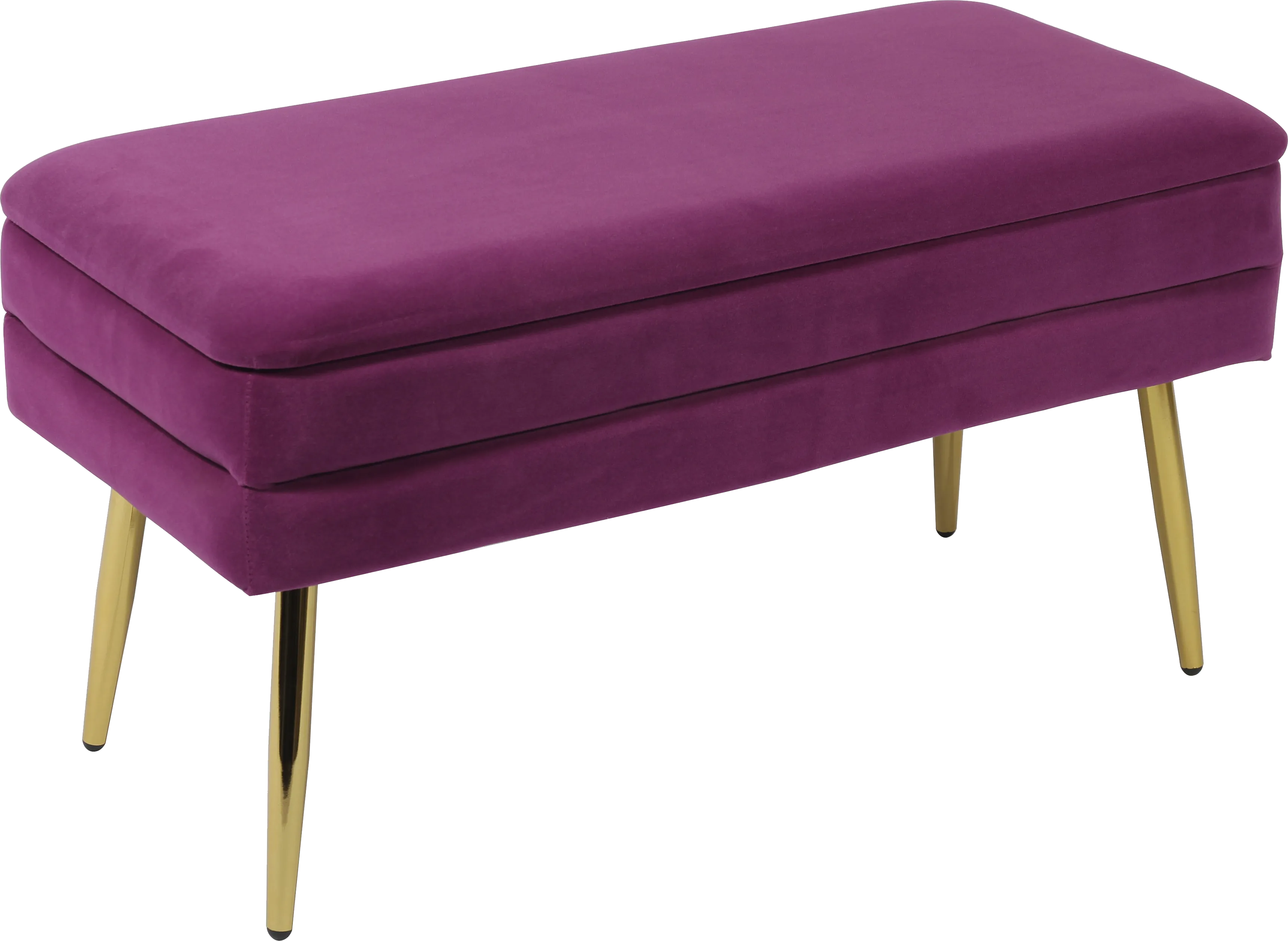 Eauclair Plum Storage Bench - Thumbnail - Image 1
