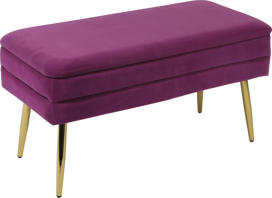 Eauclair Plum Storage Bench