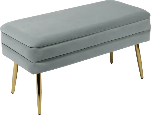 Eauclair Blue Storage Bench