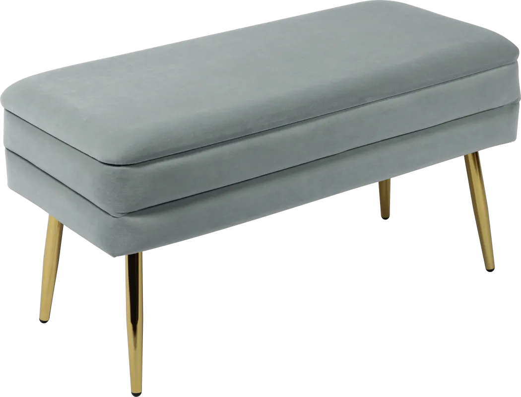 Eauclair Blue Storage Bench