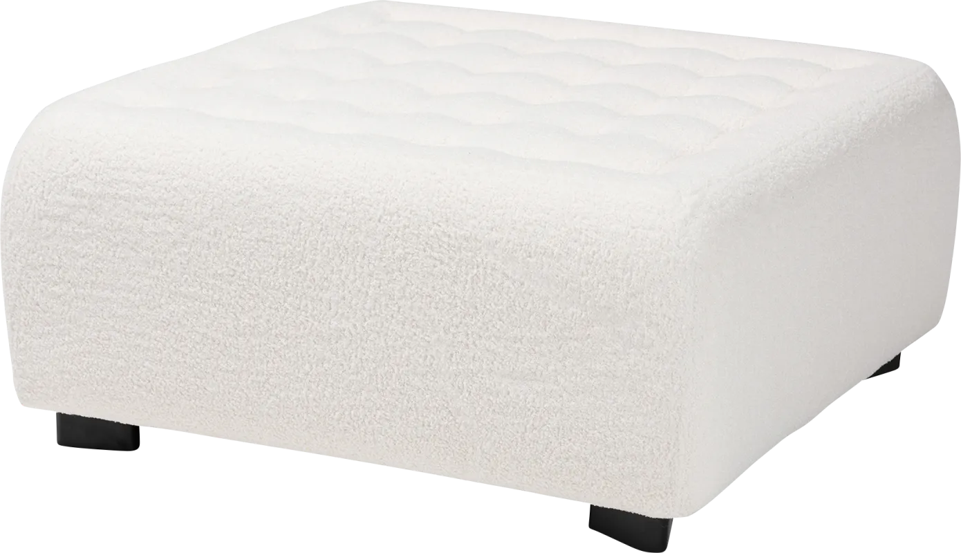 Delespine Ivory Ottoman