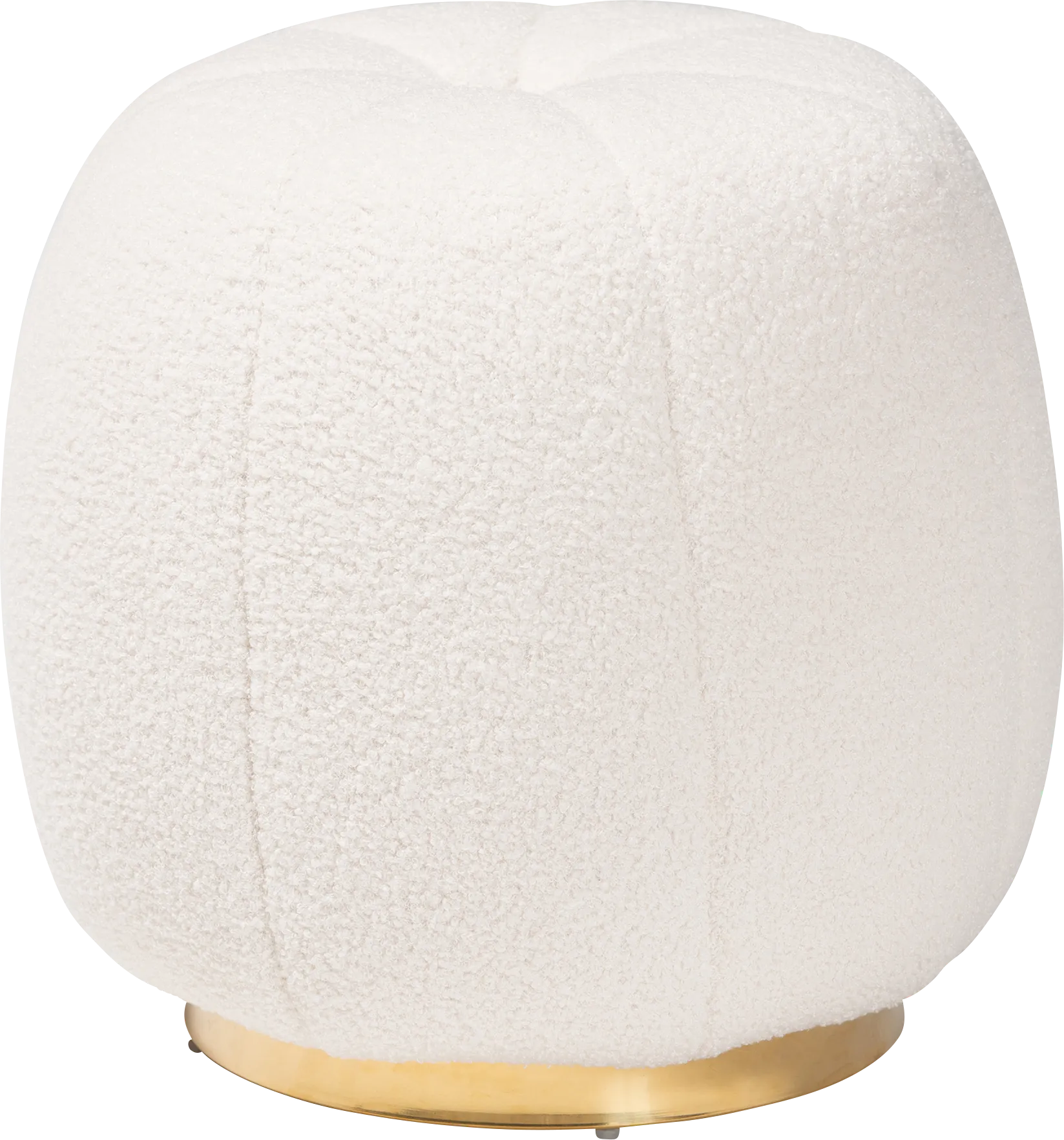 Gargonza Ivory Ottoman - Image 1