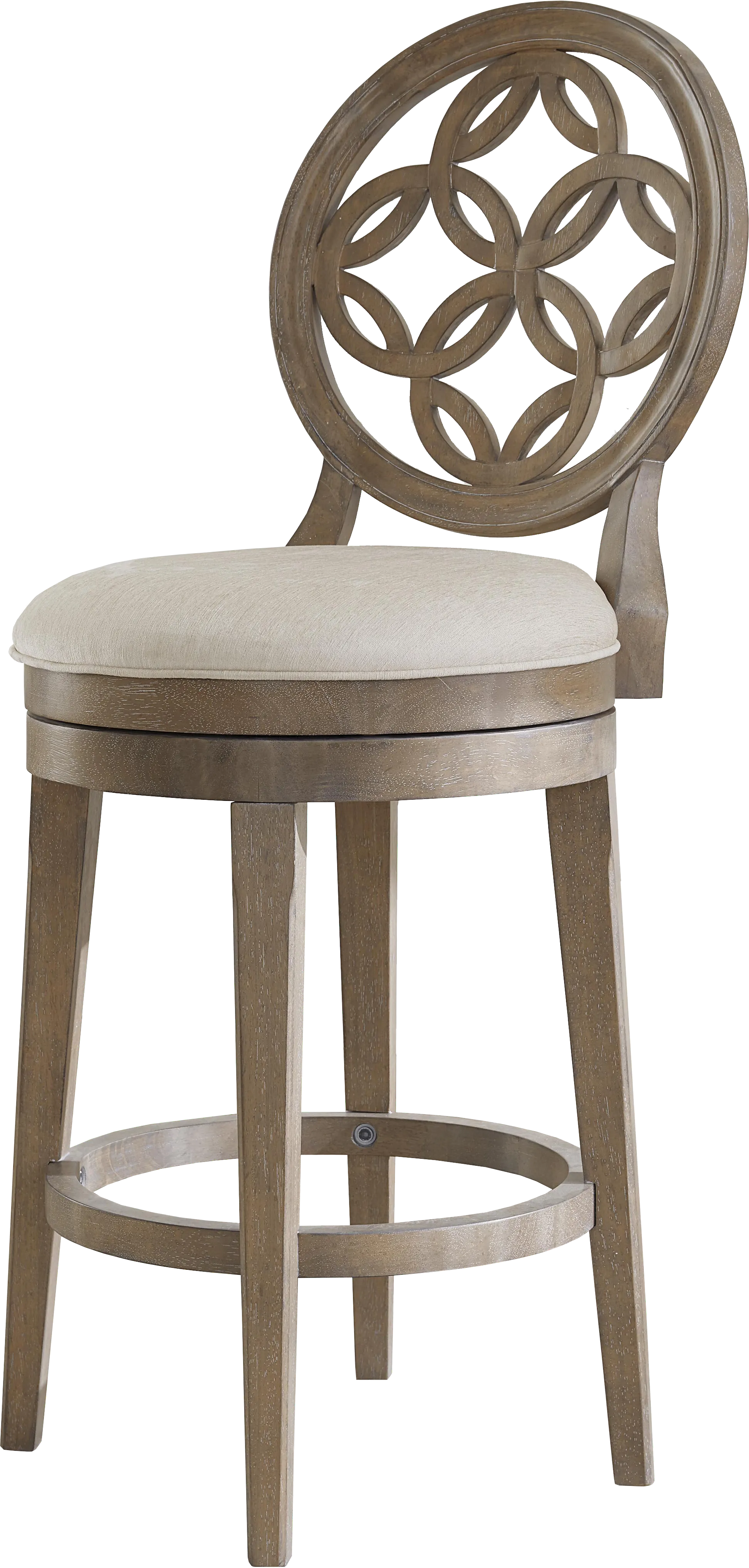 Lattimo Cream Swivel Barstool - Image 1