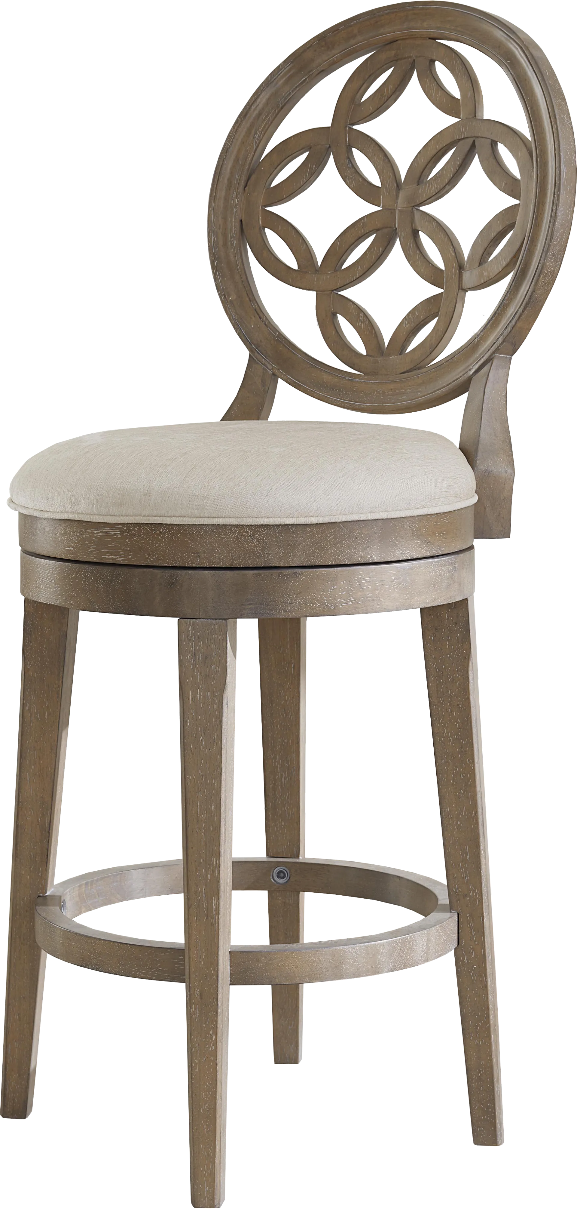 Lattimo Cream Swivel Barstool - Image 1