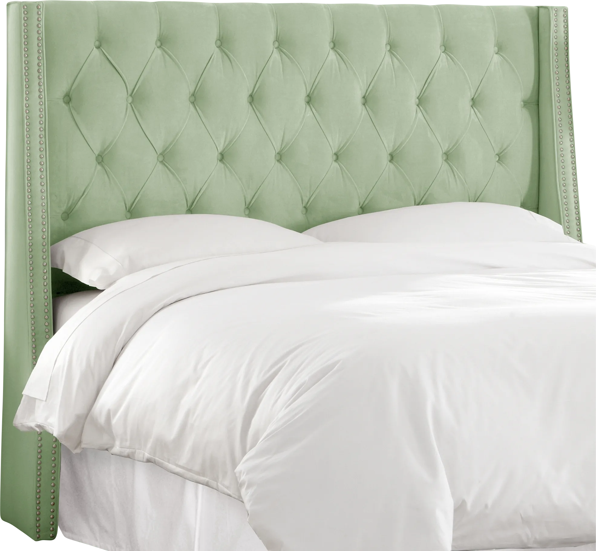 Garonne Green Twin Upholstered Headboard - Thumbnail - Image 1