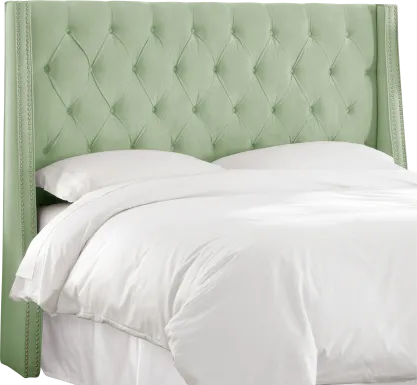 Garonne Green Twin Upholstered Headboard