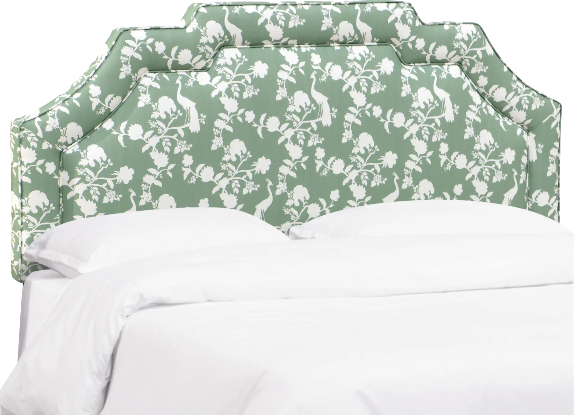 Douro Green Twin Upholstered Headboard - Image 1