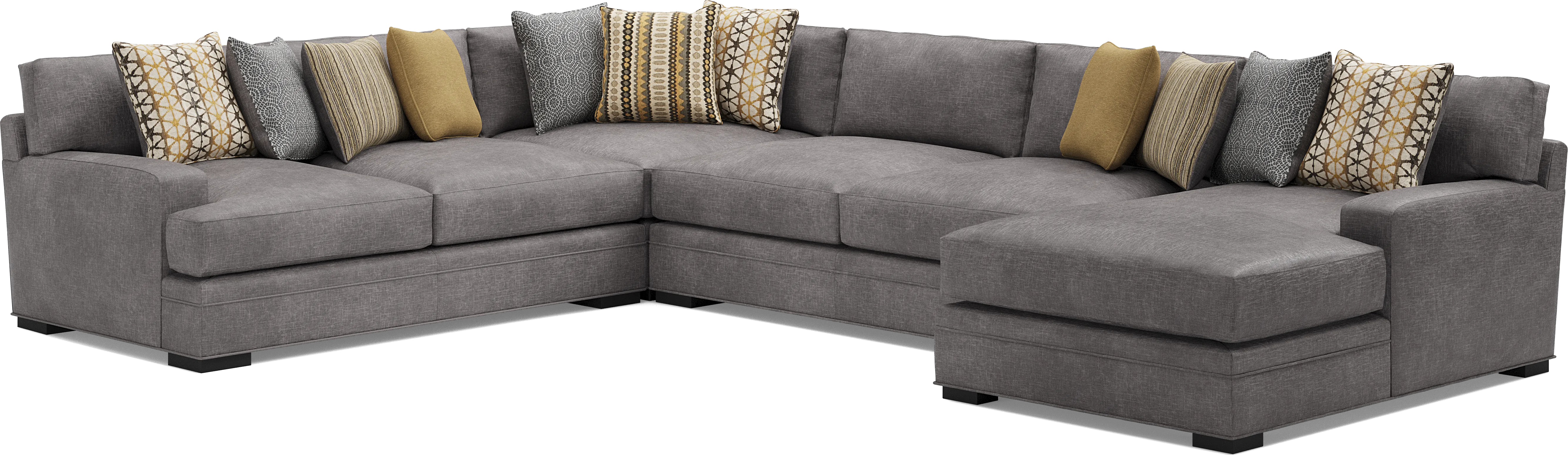 Palm Springs Silver 3 Pc Sectional - Thumbnail - Image 1