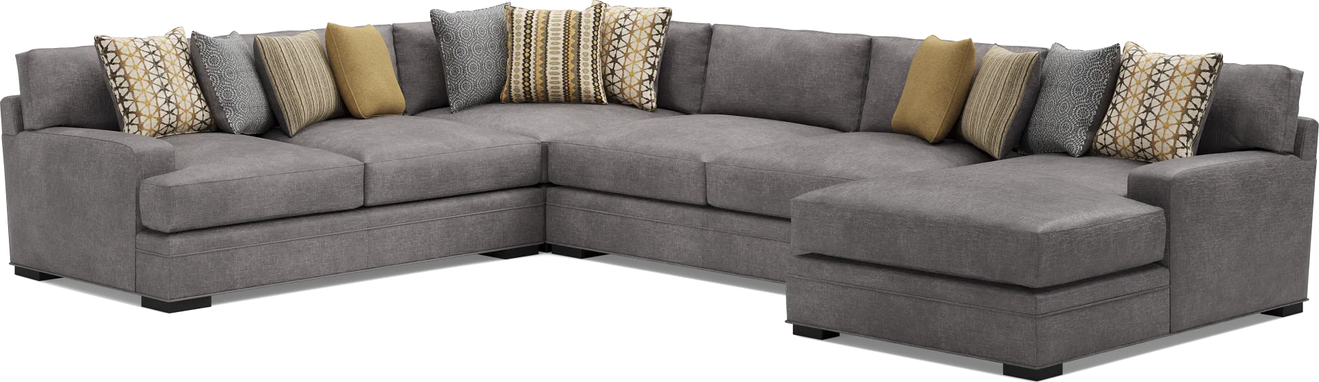 Palm Springs Silver 3 Pc Sectional - Image 1