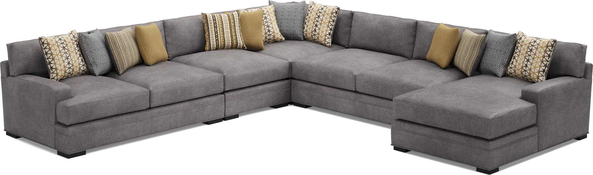 Palm Springs Silver 4 Pc Sectional - Image 1