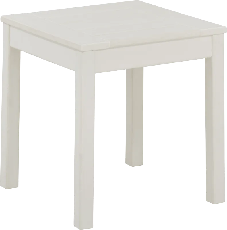 Addy White Outdoor End Table