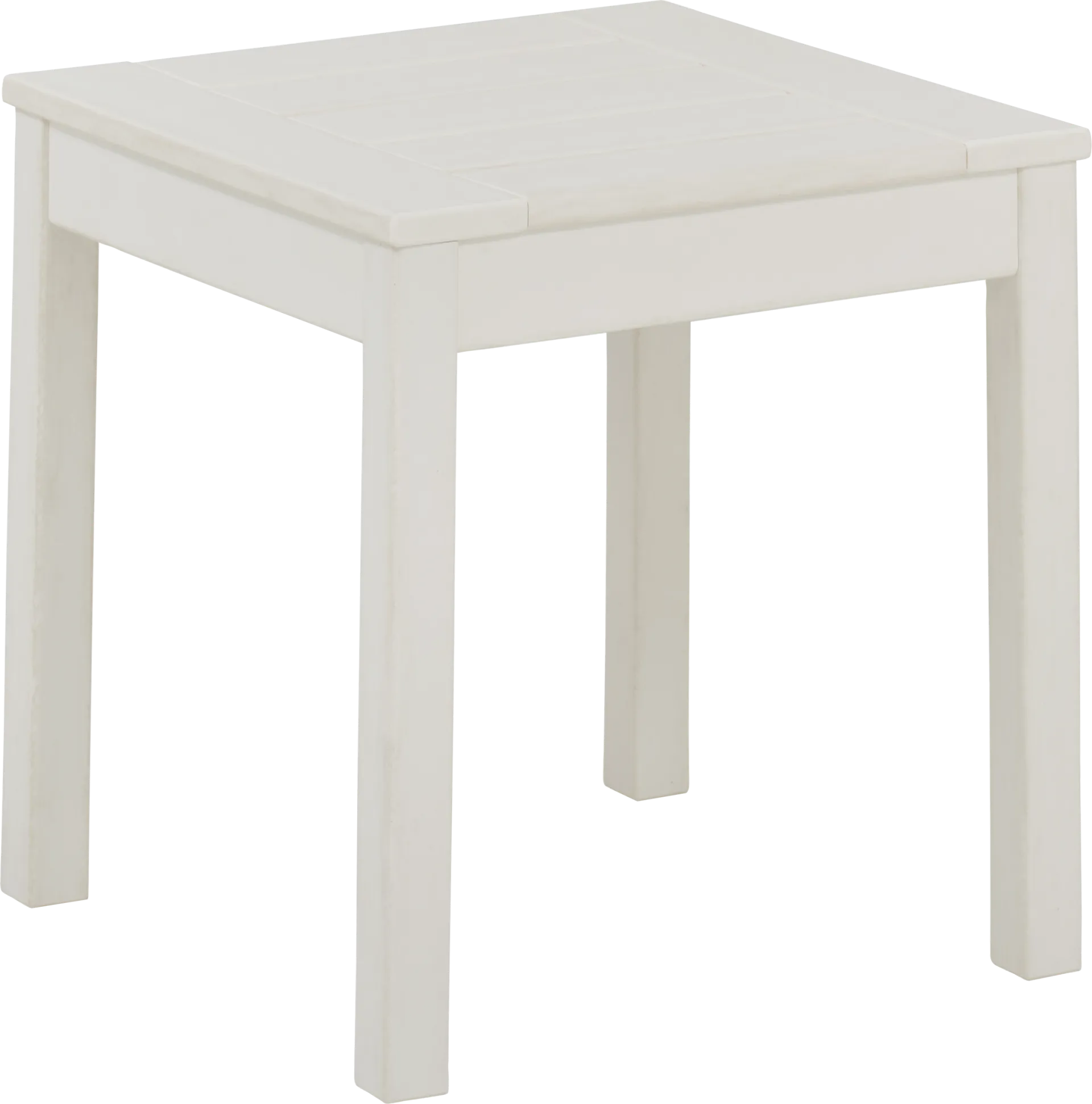 Addy White Outdoor End Table - Image 1
