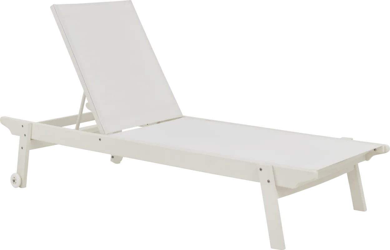 Eastlake White Outdoor Chaise