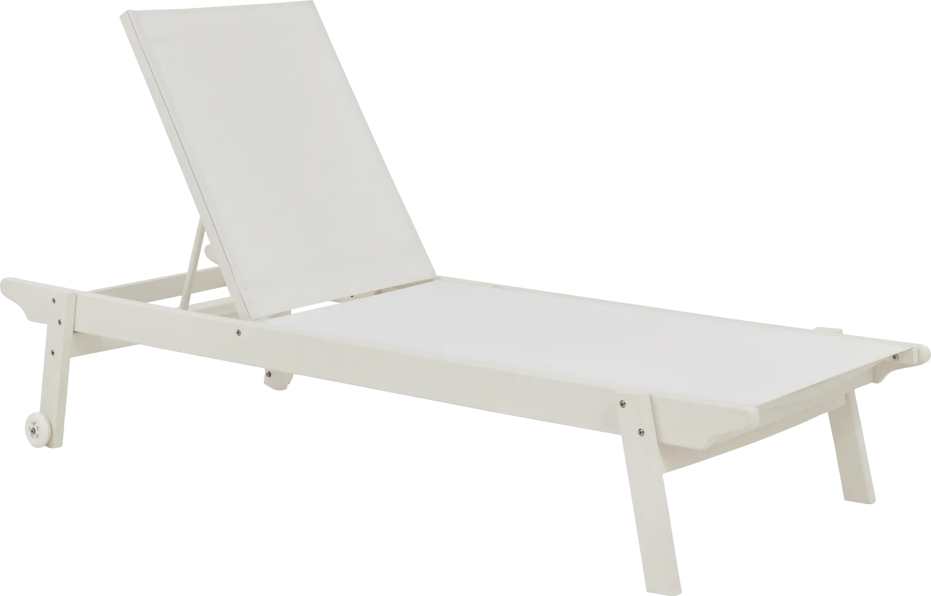 Eastlake White Outdoor Chaise - Image 1