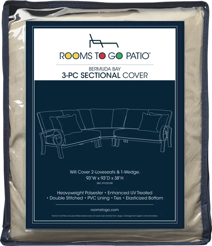 Bermuda Bay 3 Pc Patio Sectional Cover