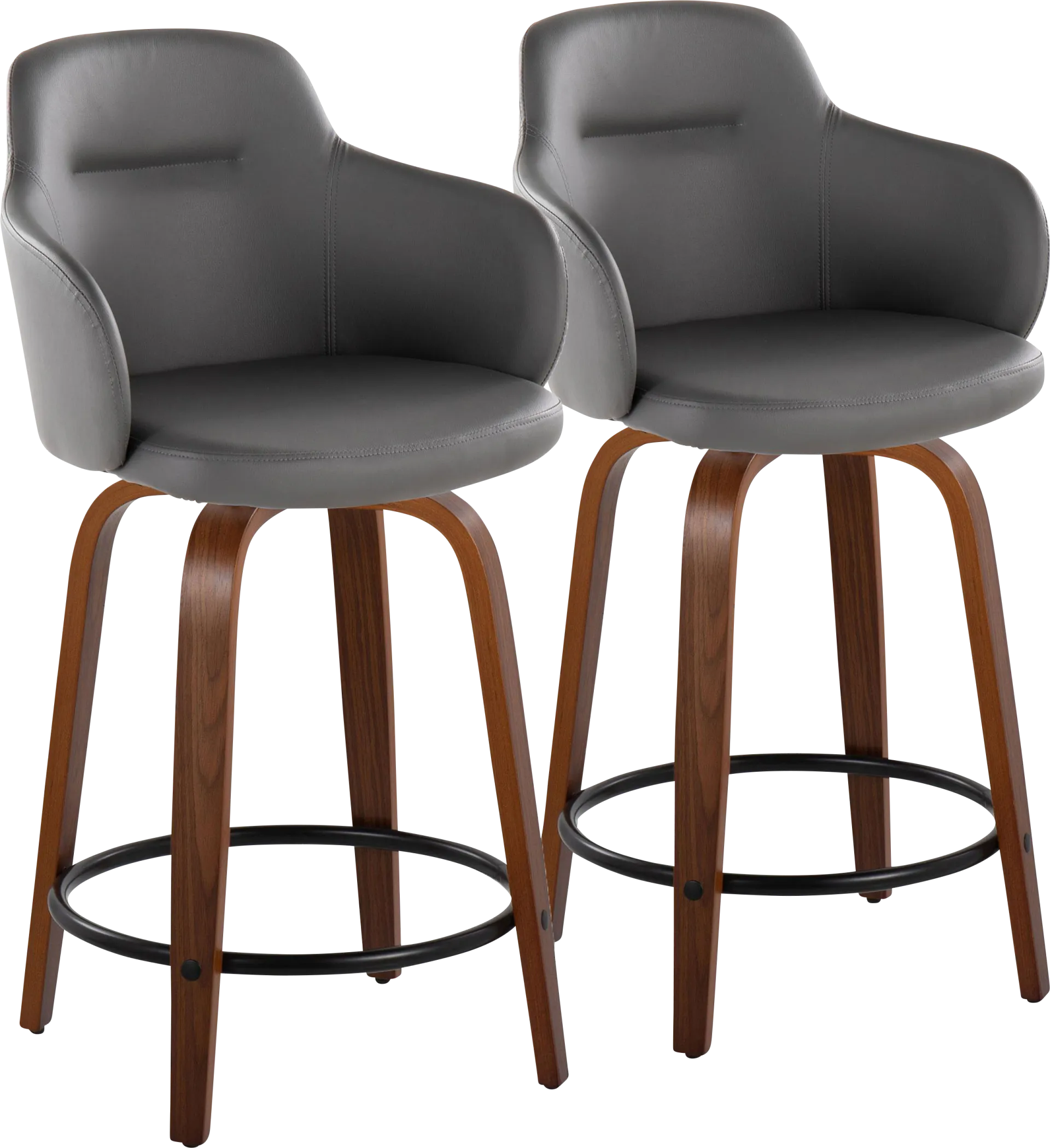 Siebarth IV Gray Counter Height Stool, Set of 2 - Image 1