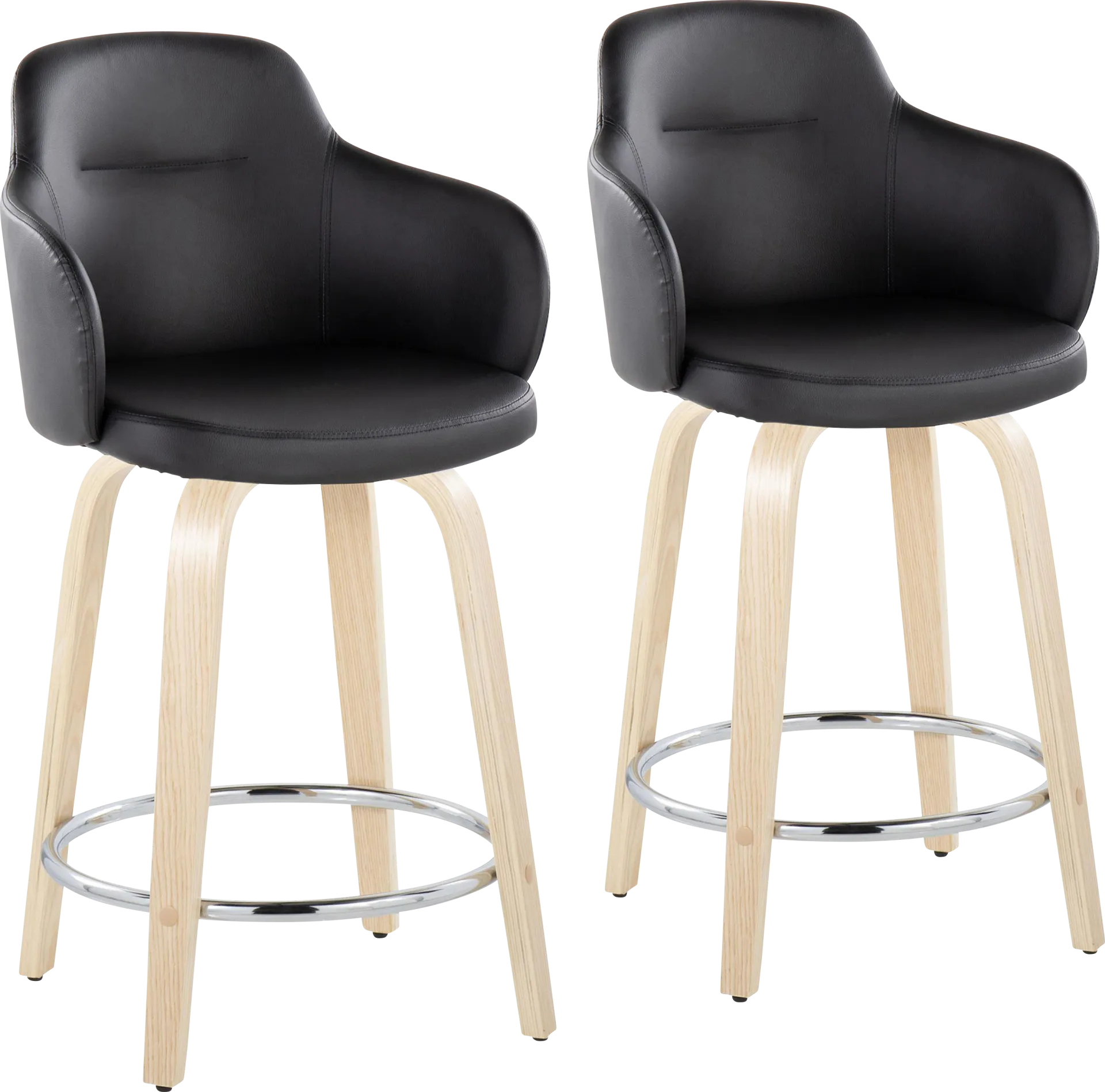 Siebarth VI Light Gray Counter Height Stool, Set of 2 - Image 1