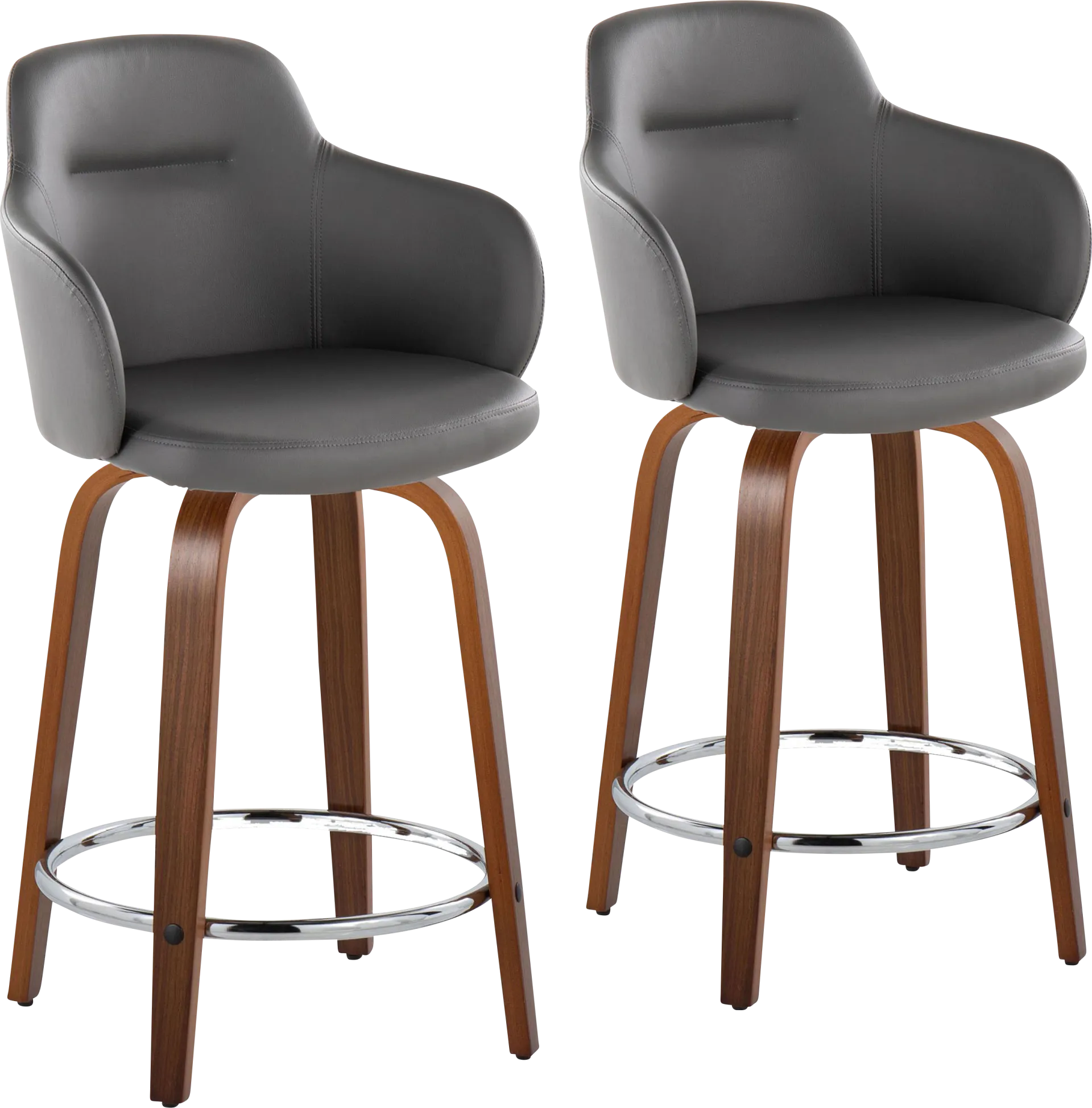 Siebarth VIII Gray Counter Height Stool, Set of 2 - Image 1