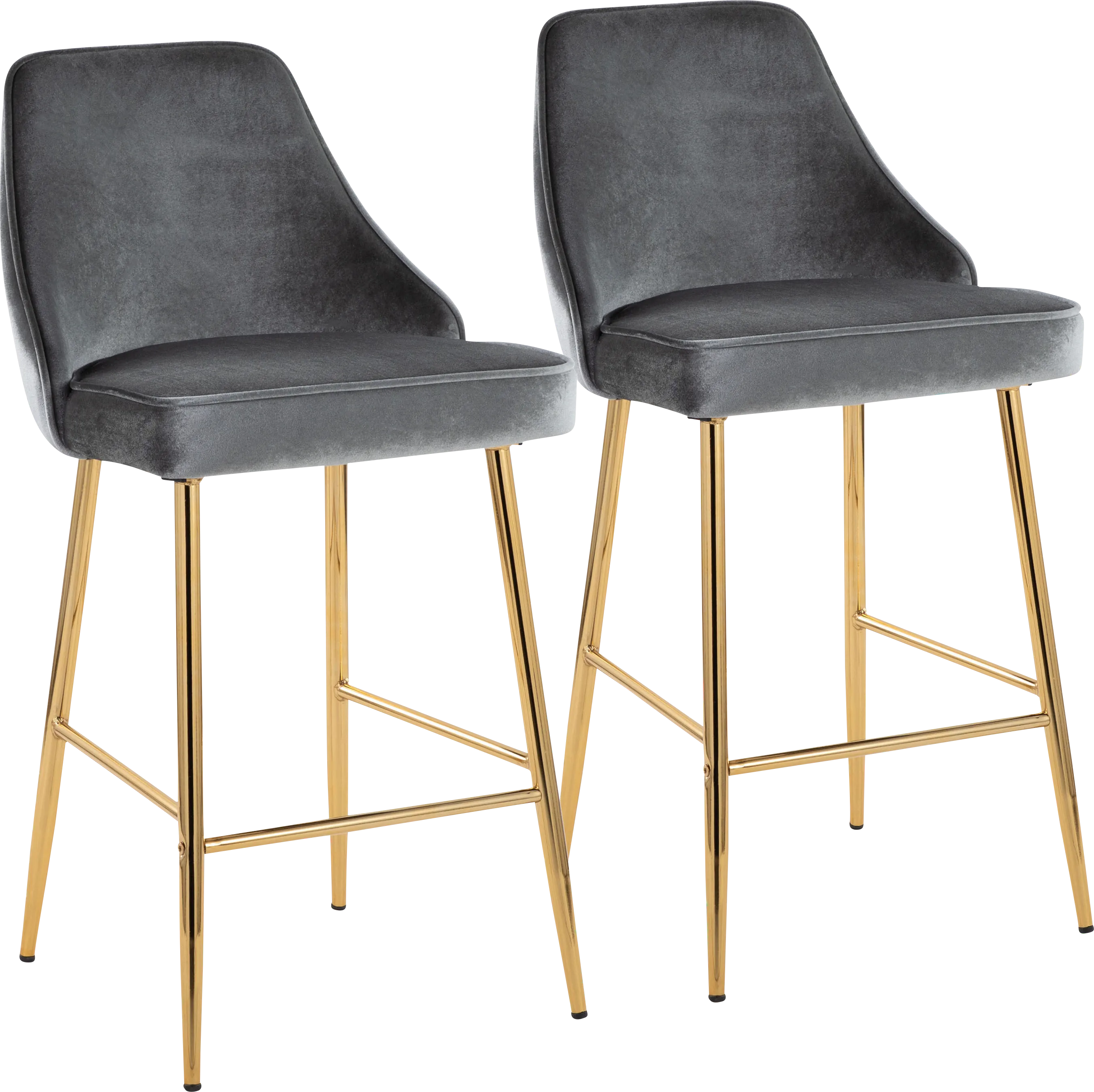 Mairie Blue Counter Height Stool, Set of 2 - Thumbnail - Image 1