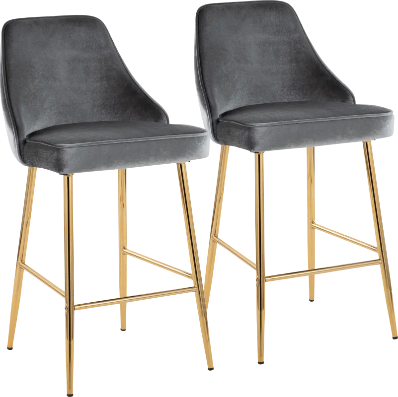 Mairie Blue Counter Height Stool, Set of 2